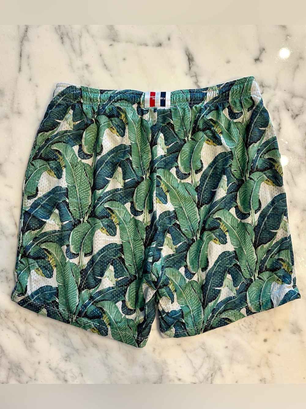 Nice Laundry - Men’s Tropical Leaf Athletic Mesh Shorts - 6in inseam - Picture 3 of 4